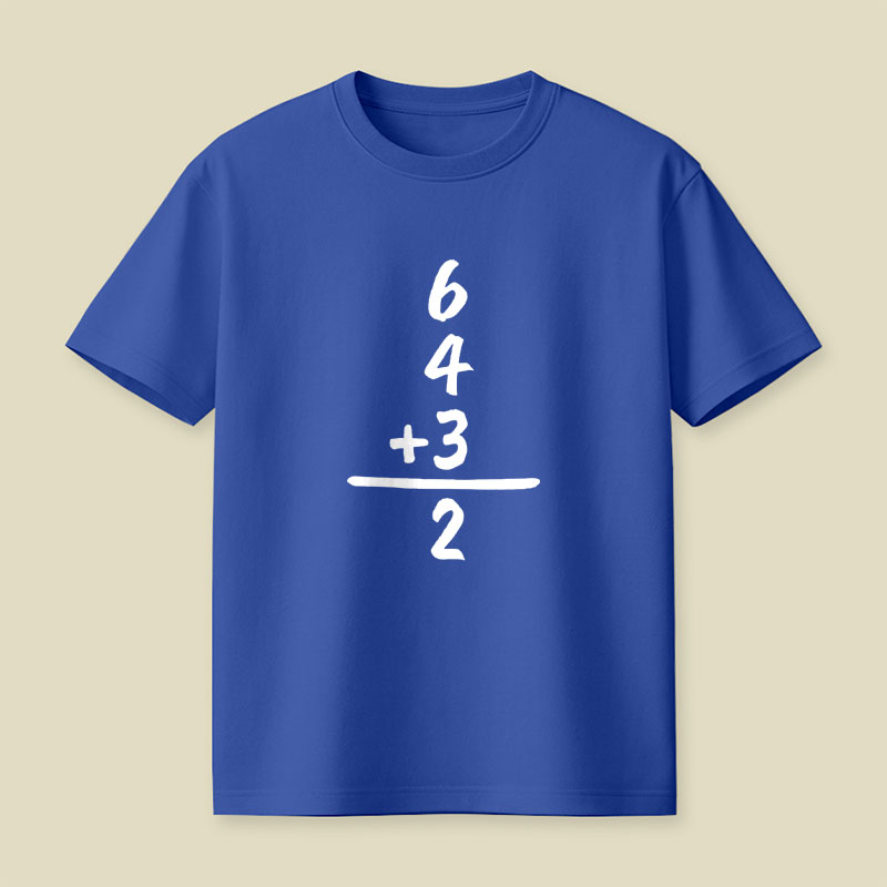 6 4 3 2 Funny Baseball Math Playful T-Shirt