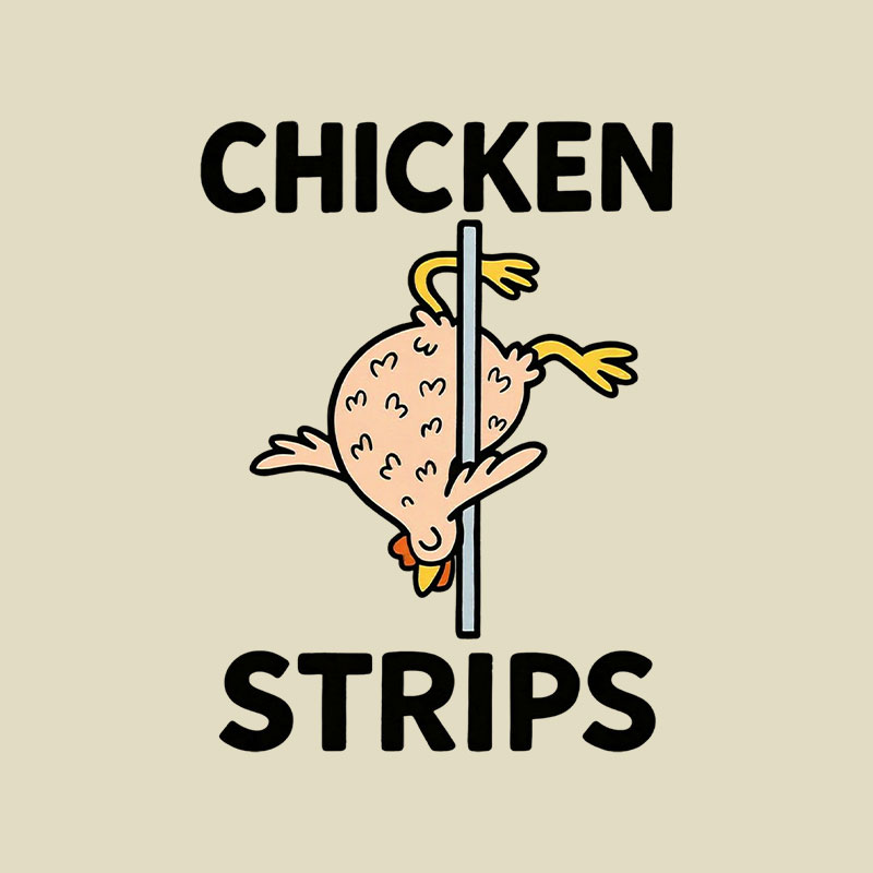 Chicken Strips Meme Playful T-Shirt