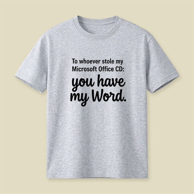 Office CD Pun Nostalgia Playful T-Shirt