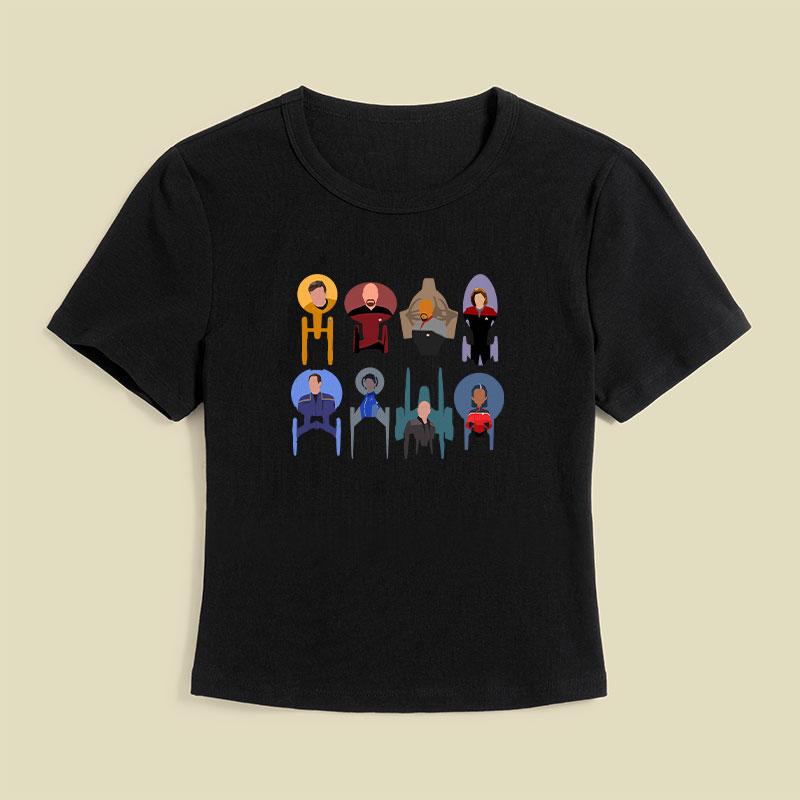 Trek Ships Captains Geek Baby Tee