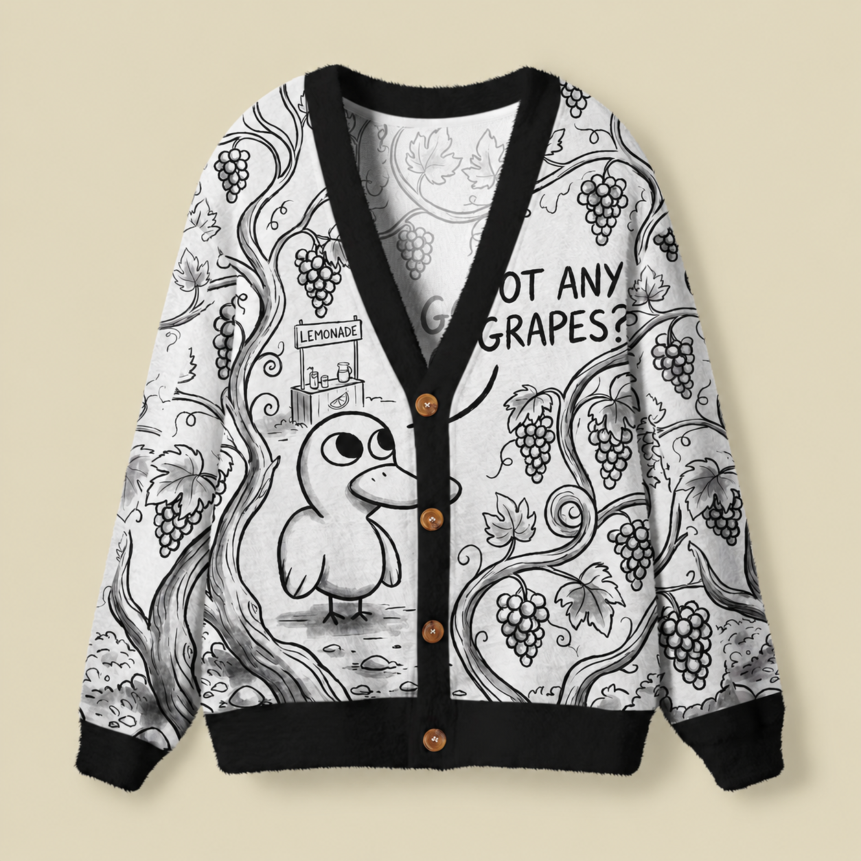 Got Any Grapes Ugly Cardigan Sweater
