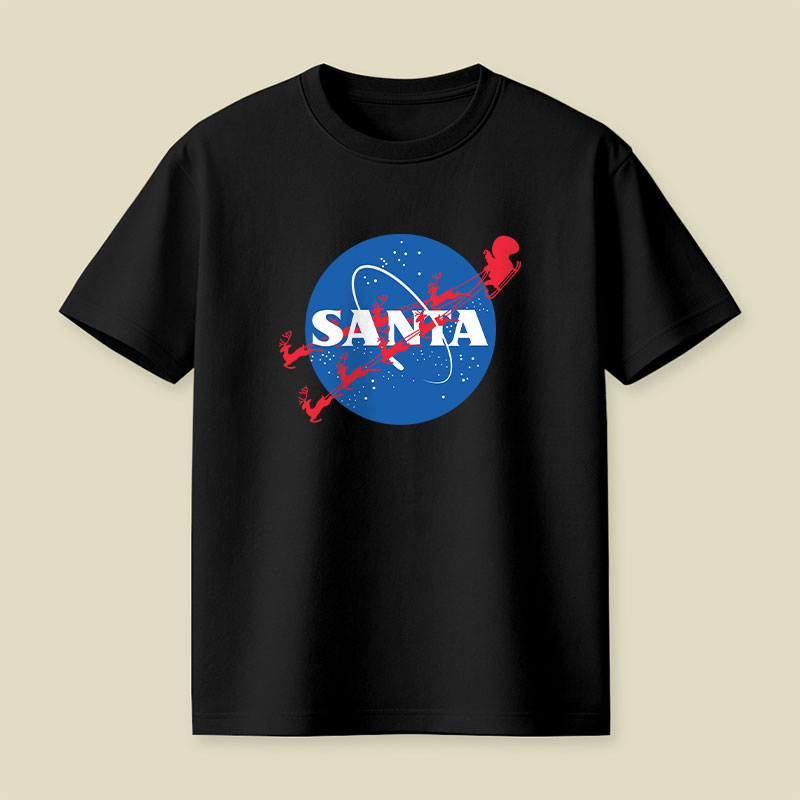 Christmas Space Santa Playful T-Shirt