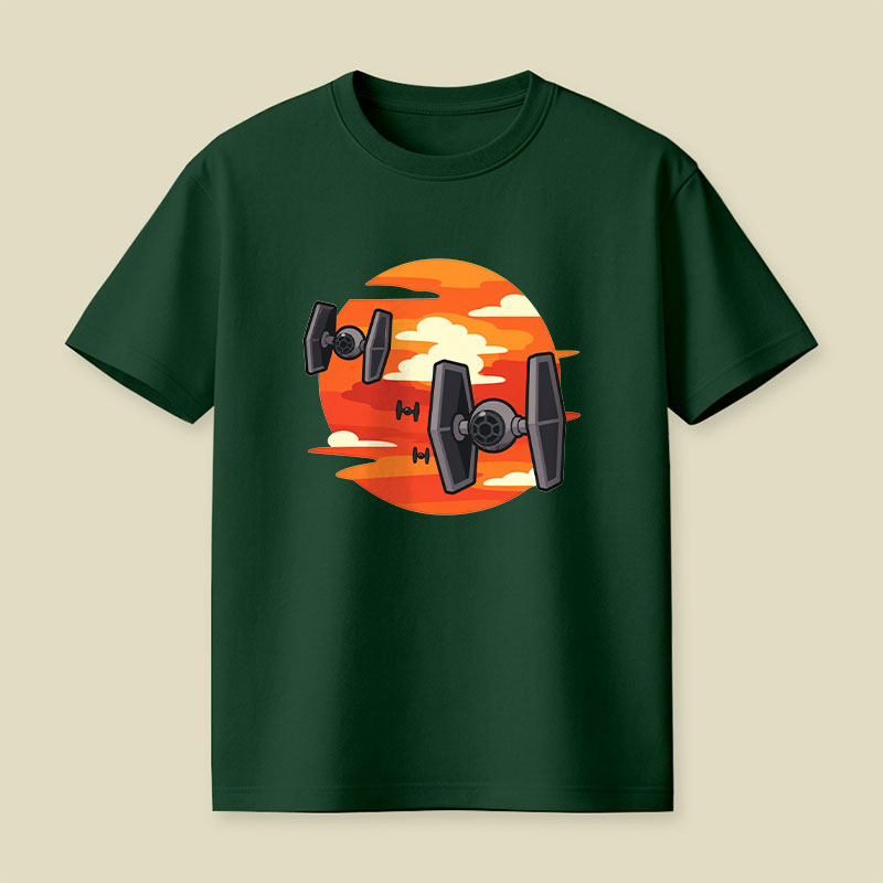 Ride Of The Tie Fighters Playful T-Shirt