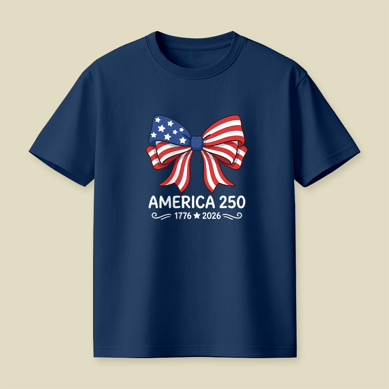 America 250 Patriotic Bow Playful T-Shirt