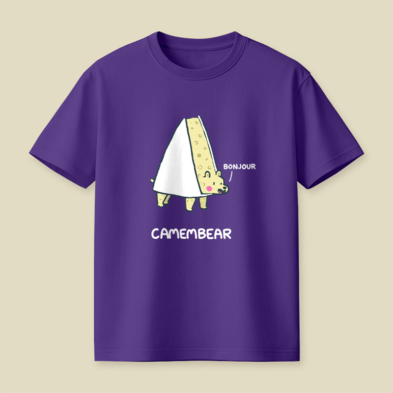 Camembear French Cheese Bear Pun Playful T-Shirt