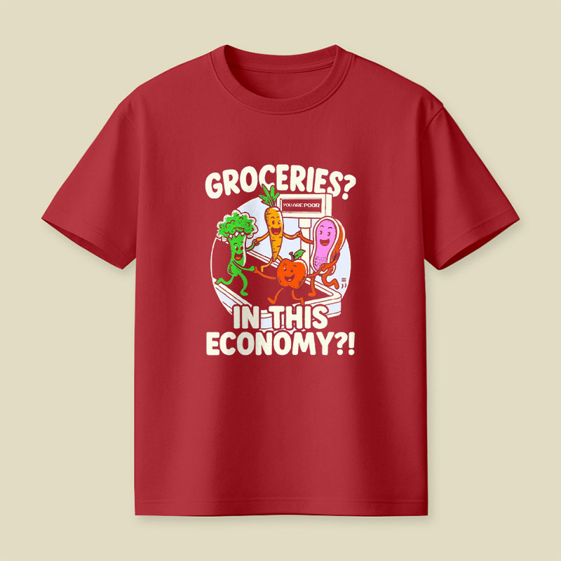 Groceries Black Playful T-Shirt