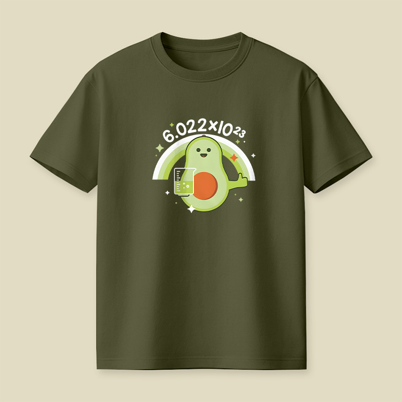 Avocado Avogadro’s Number Playful T-Shirt