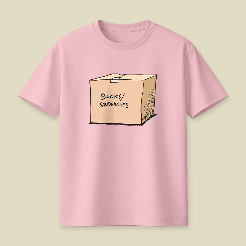 A Box Of Books Sandwiches Playful T-Shirt
