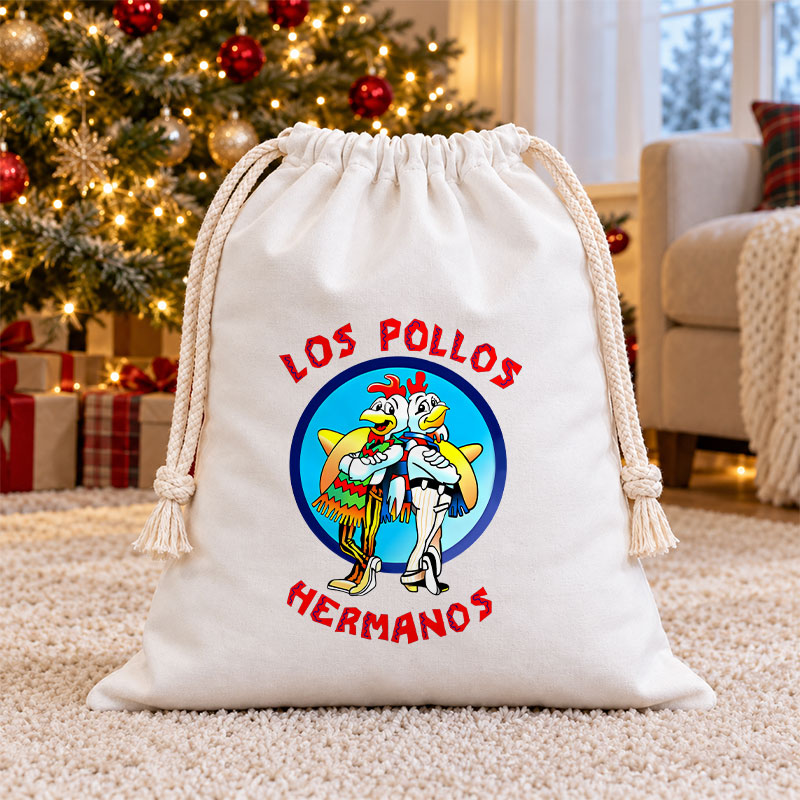 Los Pollos Hermanos Christmas Drawstring Gift Bag