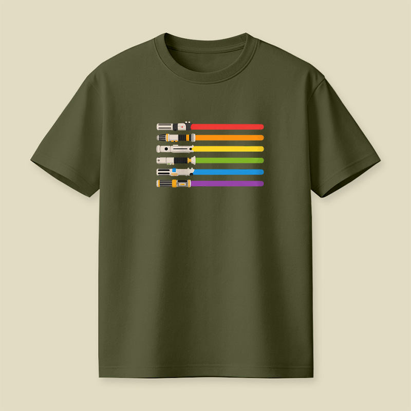 Lightsaber Rainbow Playful T-Shirt