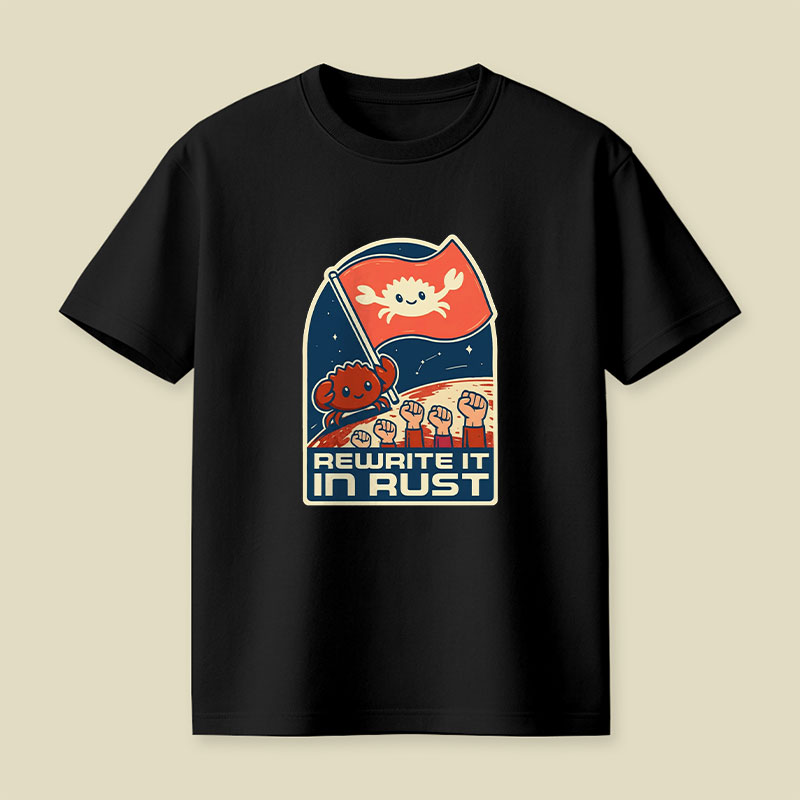 Rewrite It In Rust Funny Programming Playful T-Shirt