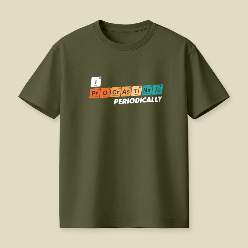 Periodic Table Procrastinate Playful T-Shirt