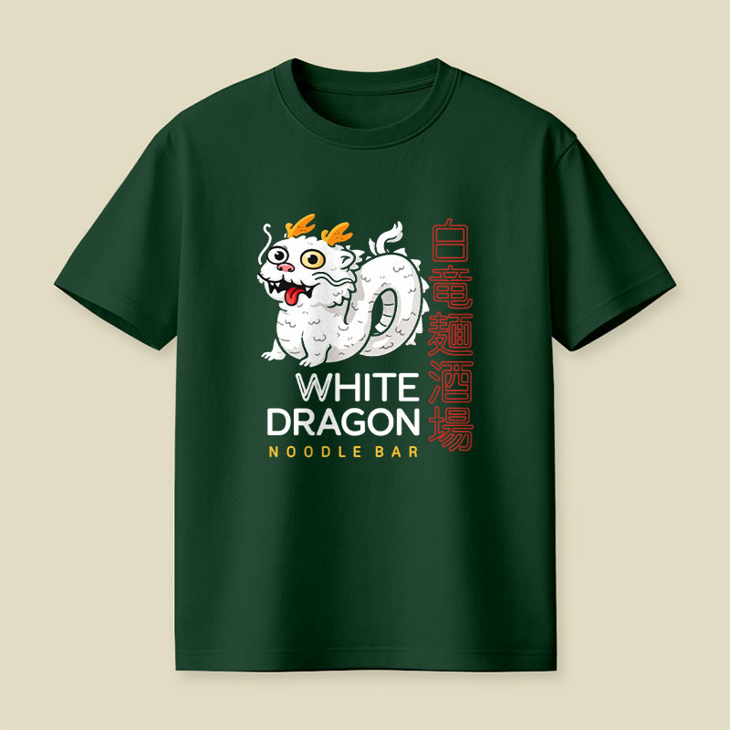 White Dragon Playful T-Shirt