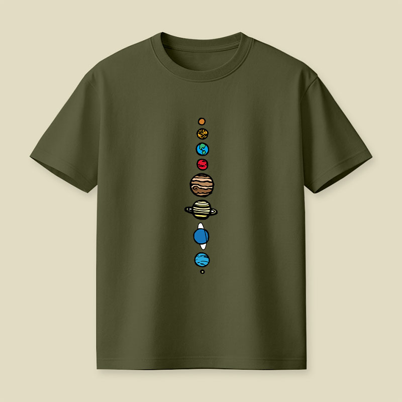 Space Nerd Planets Playful T-Shirt