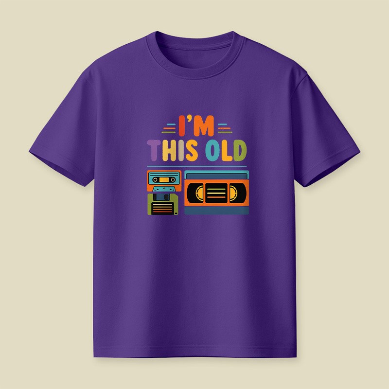 I Am This Old Retro Tech Nostalgia Playful T-Shirt