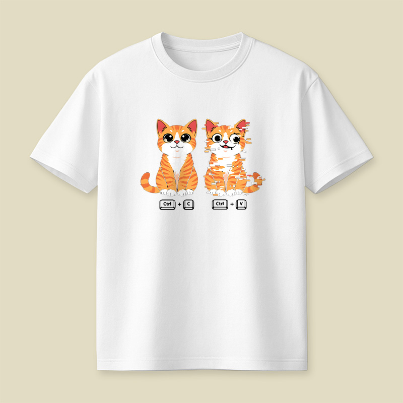 Ctrl C Ctrl V Cat Playful T-Shirt