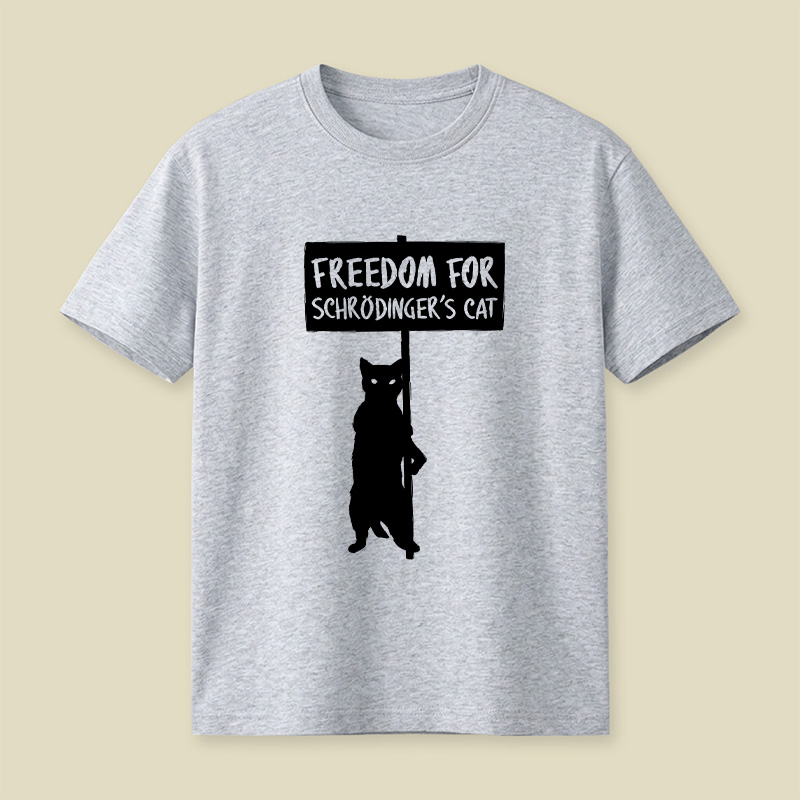 Freedom For Schrödinger's Cat Nerdy Playful T-Shirt