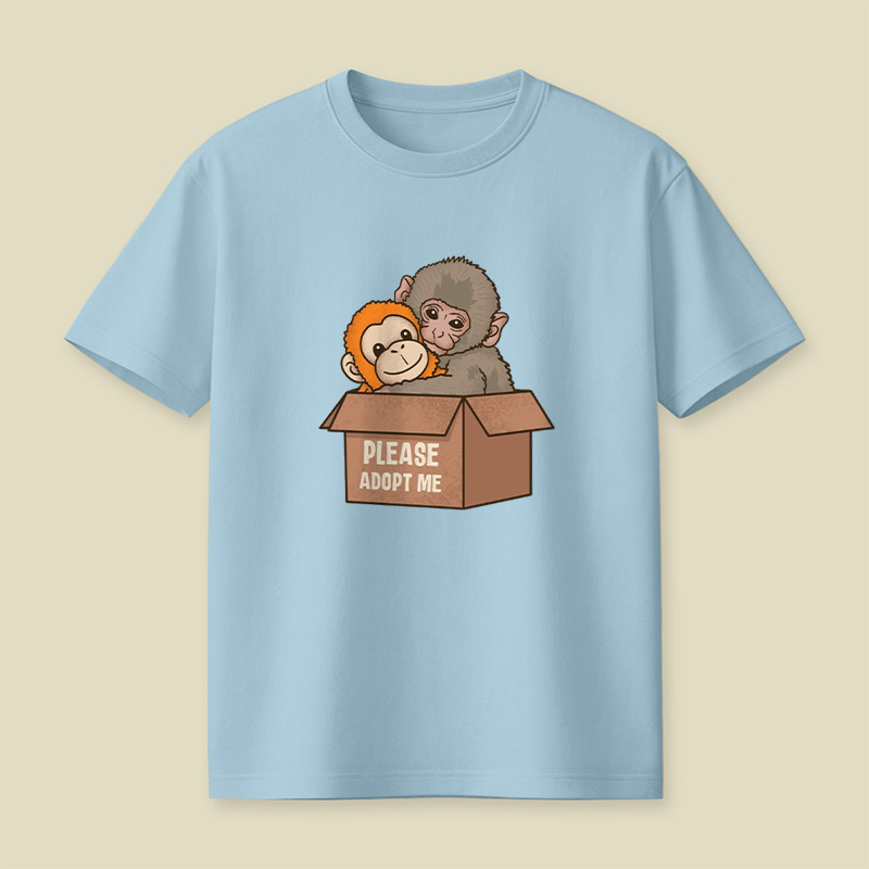 Please Adopt Me Monkey Playful T-Shirt