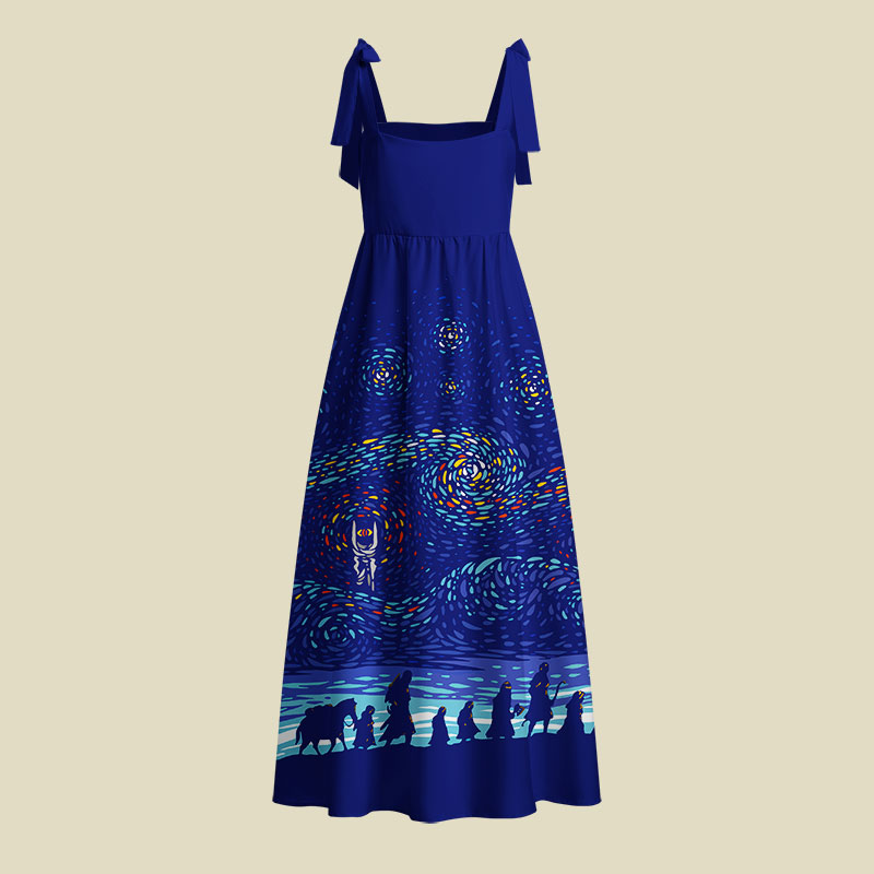 Starry Night Hiking Club Playful Maxi Dress