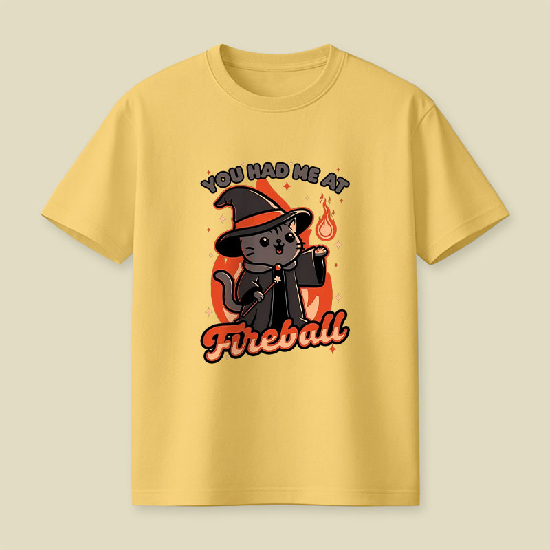 Magical Fireball Cat Playful T-Shirt