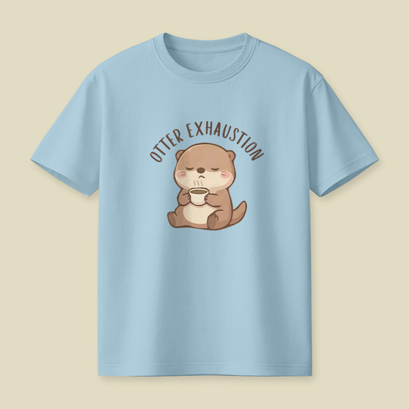 Otter Exhaustion Cute Animal Playful T-Shirt
