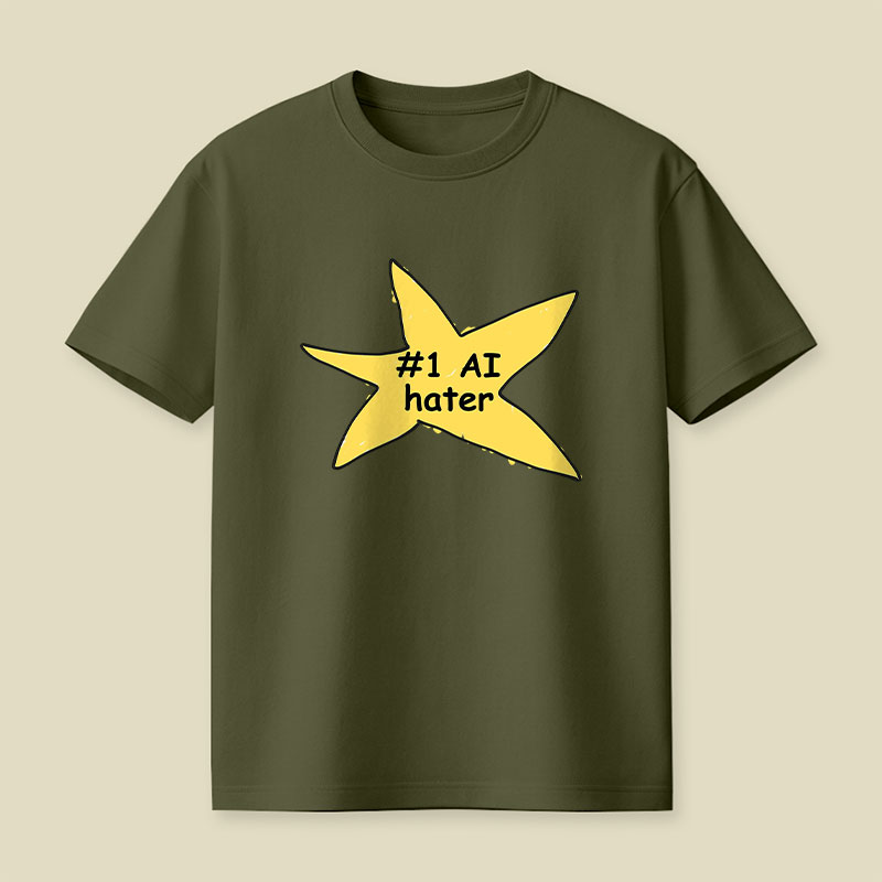 #1 AI Hater Playful T-Shirt
