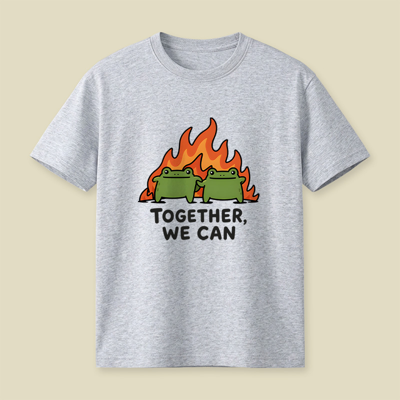 Together We Can Frogs On Fire Playful T-Shirt
