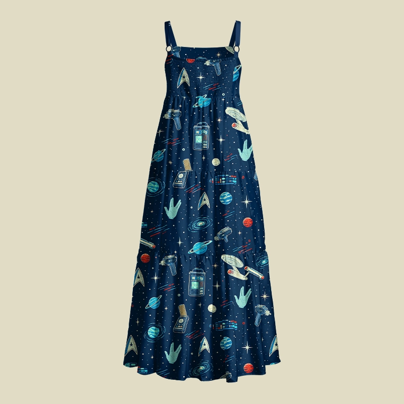 Cosmic Flow Playful Maxi Dress
