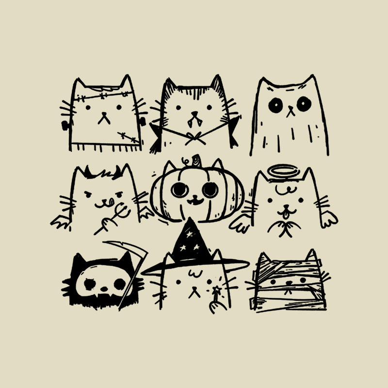 Trick or Cats Playful T-Shirt