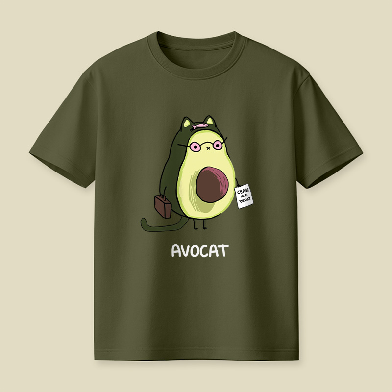 Avocat French Lawyer Cat Pun Playful T-Shirt