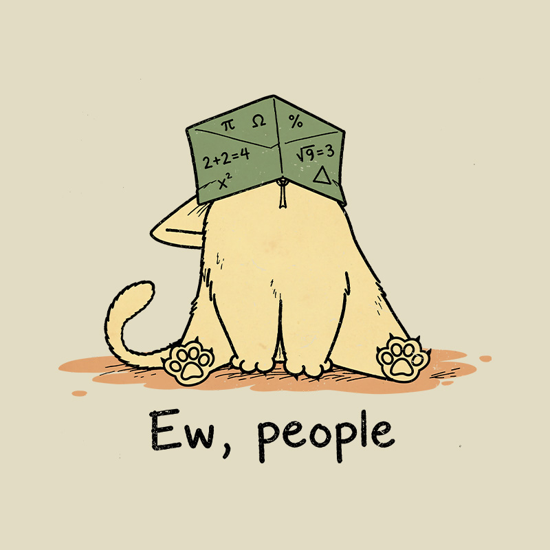 Ew People Anti-Social Cat Playful T-Shirt