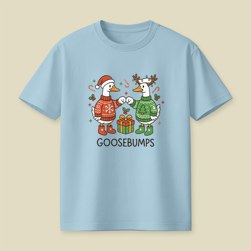 Goosebumps Geese Pun Christmas Playful T-Shirt
