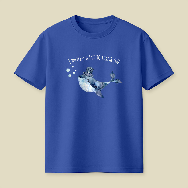Whaley Thank You Animal Pun Playful T-Shirt