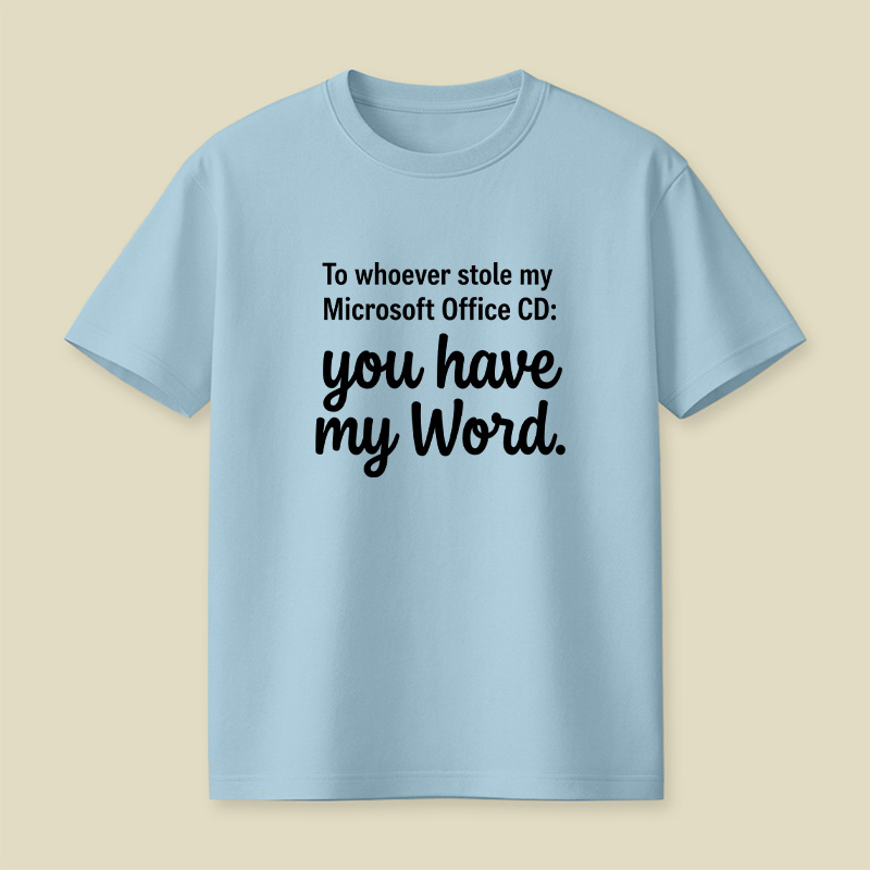 Office CD Pun Nostalgia Playful T-Shirt