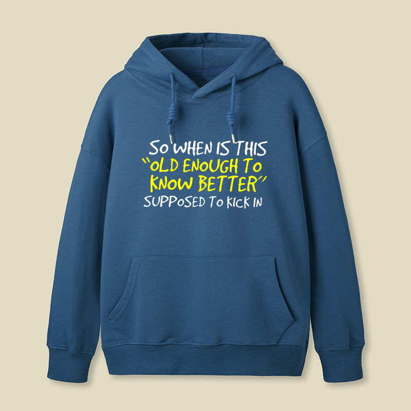 Old Enough To Know Better Geek Hoodie