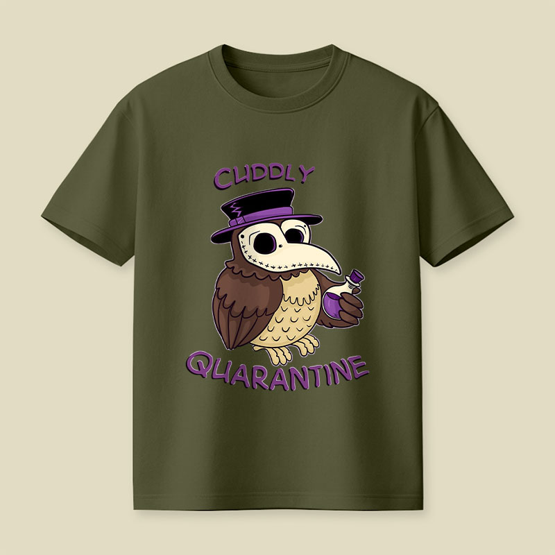 Creepy Cute Death Mask Owl Playful T-Shirt