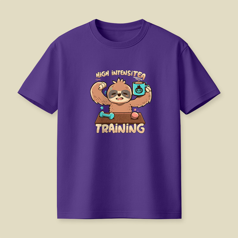 High Intensitea Training Sloth Playful T-Shirt
