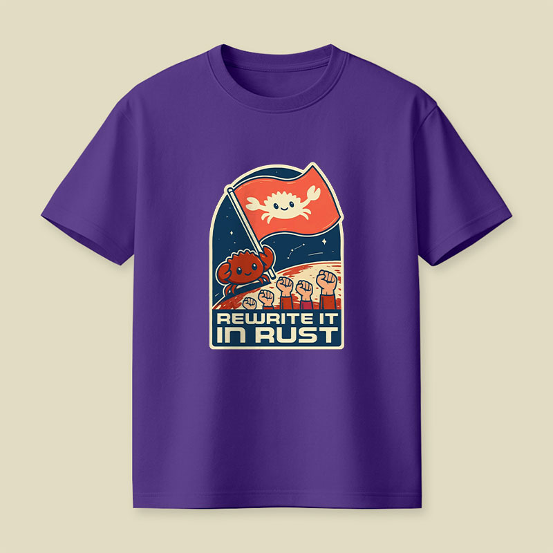 Rewrite It In Rust Funny Programming Playful T-Shirt