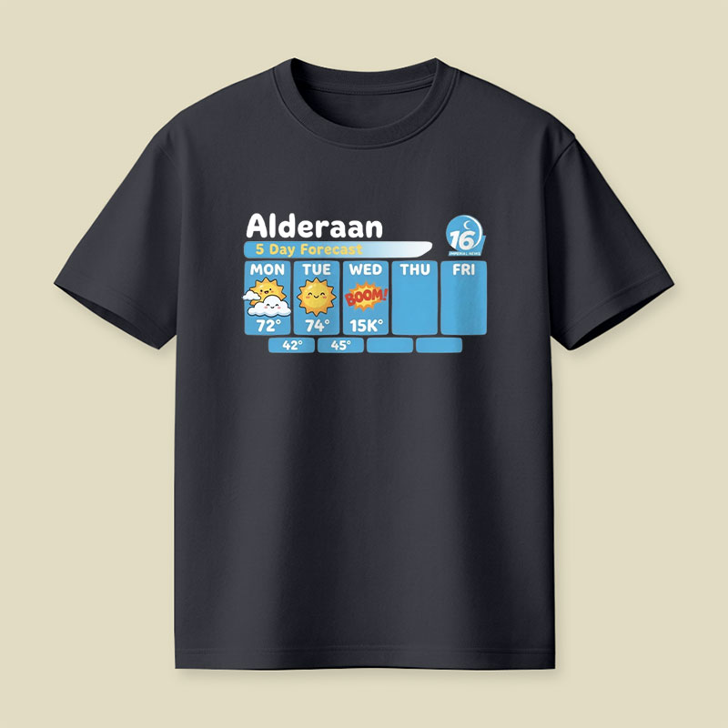 Alderaan 5 Day Forecast Playful T-Shirt