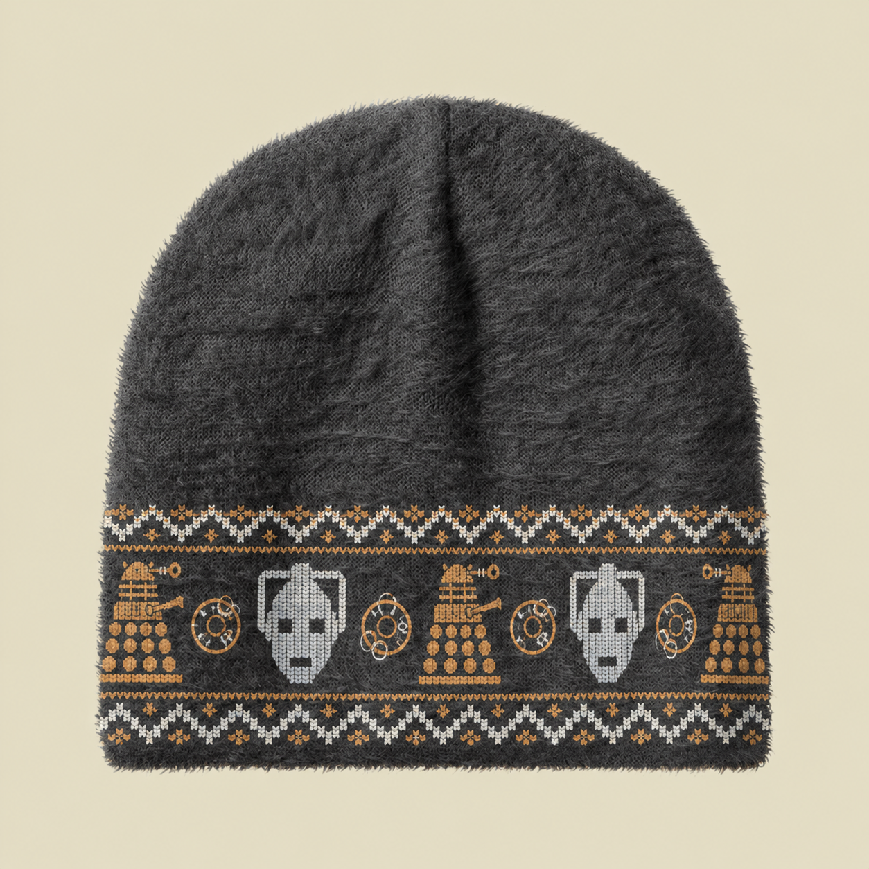 Time Lord Cyber Grid Fuzzy Beanie