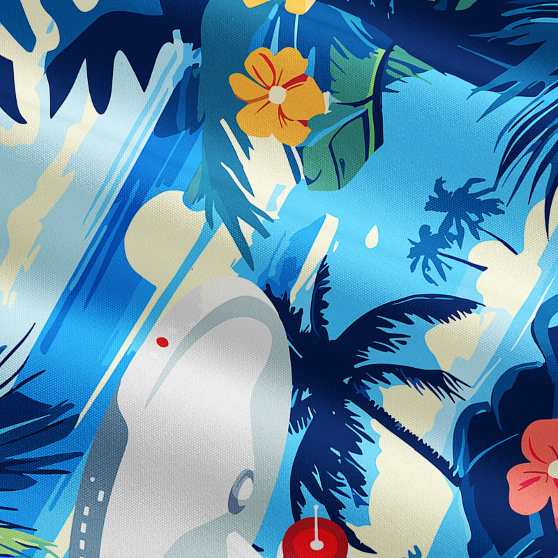 Scifi Spacecraft Hawaii Playful Maxi Dress