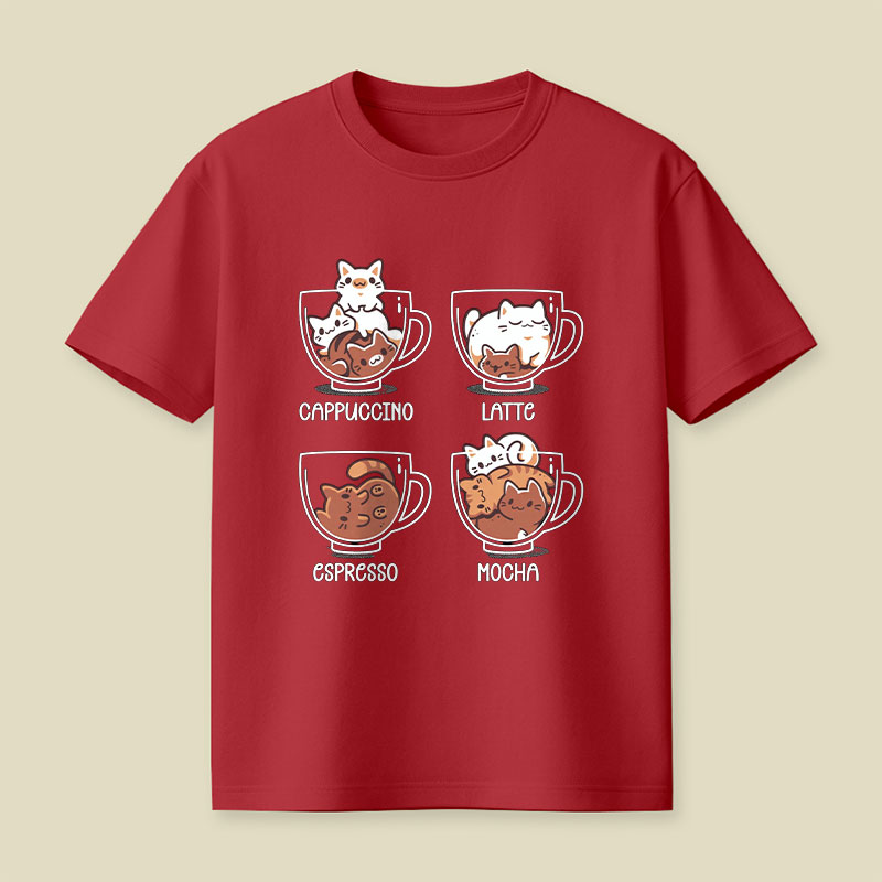Cat Coffee Guide Playful T-Shirt