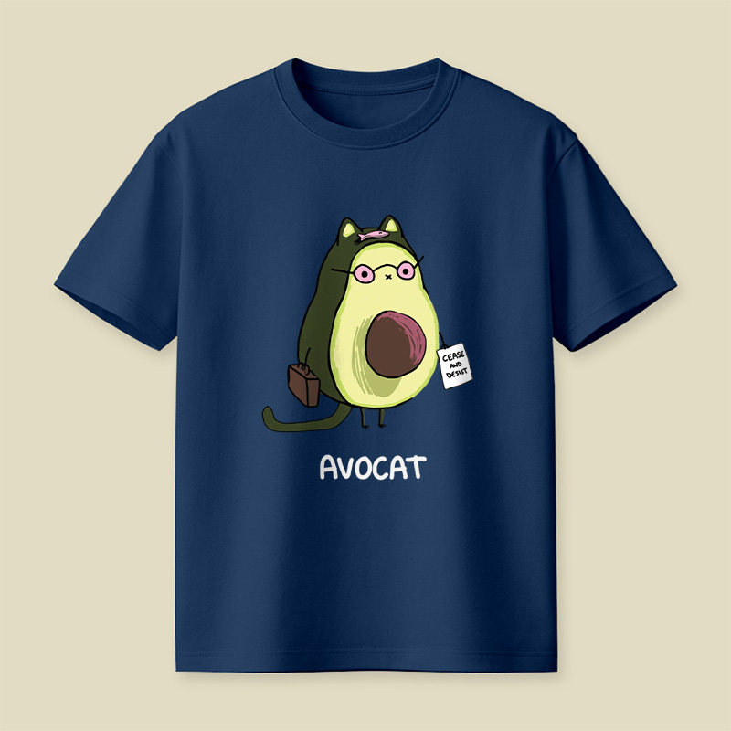 Avocat French Lawyer Cat Pun Playful T-Shirt