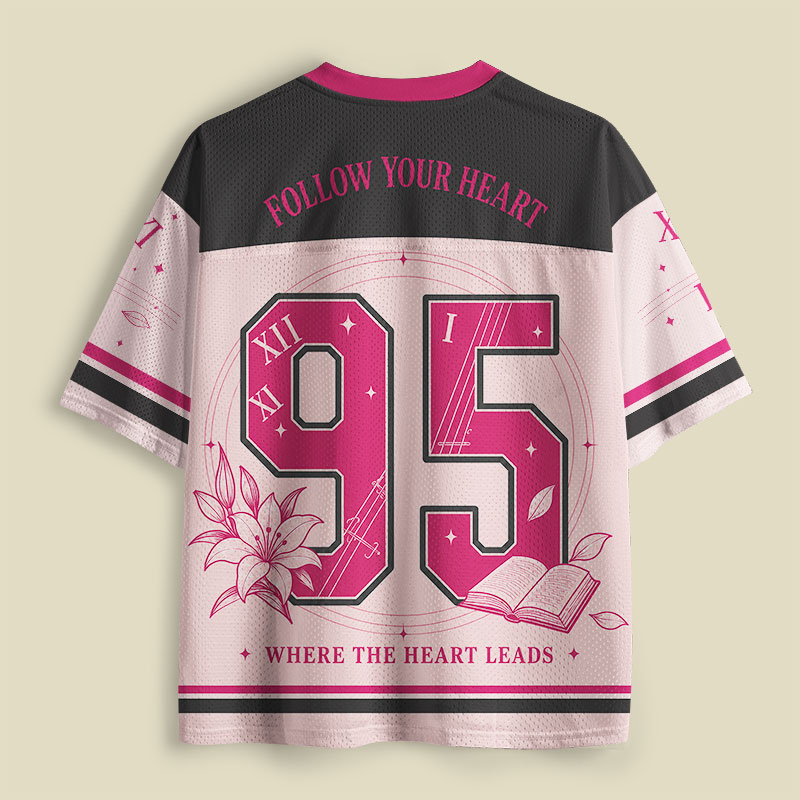 Follow Your Heart Playful Mesh Jersey