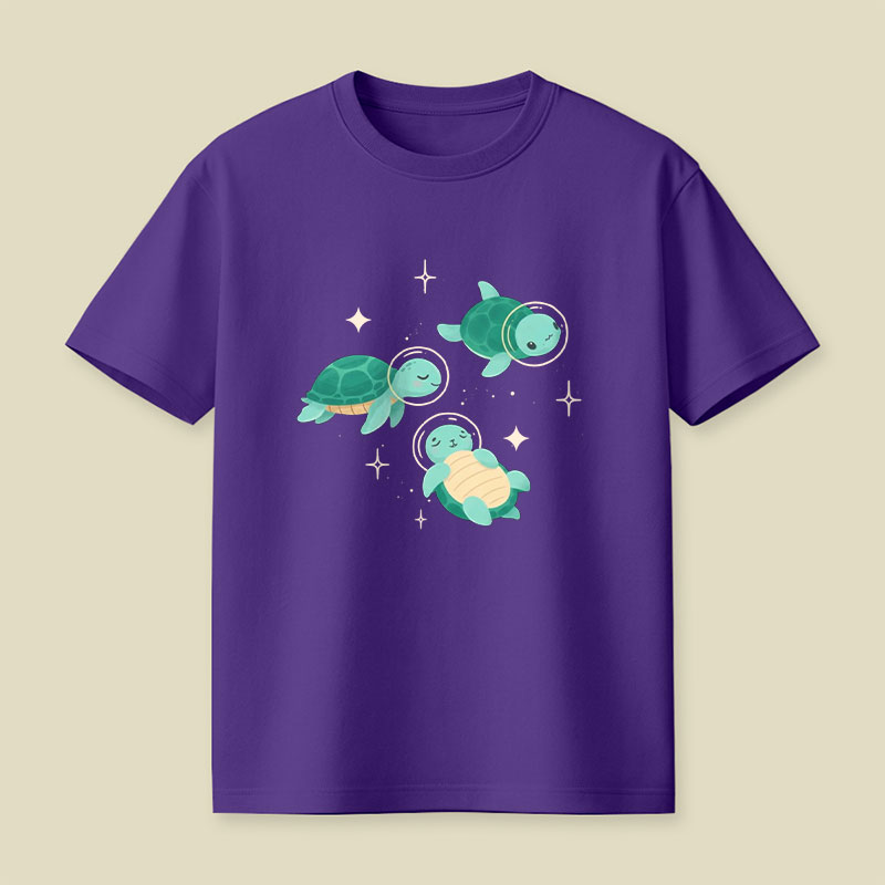 Space Turtles Playful T-Shirt