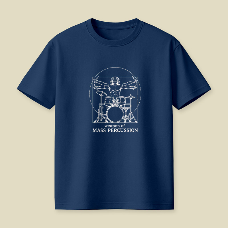 Vitruvian Drummer Playful T-Shirt