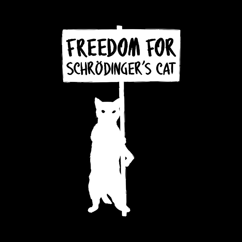Freedom For Schrödinger's Cat Nerdy Playful T-Shirt