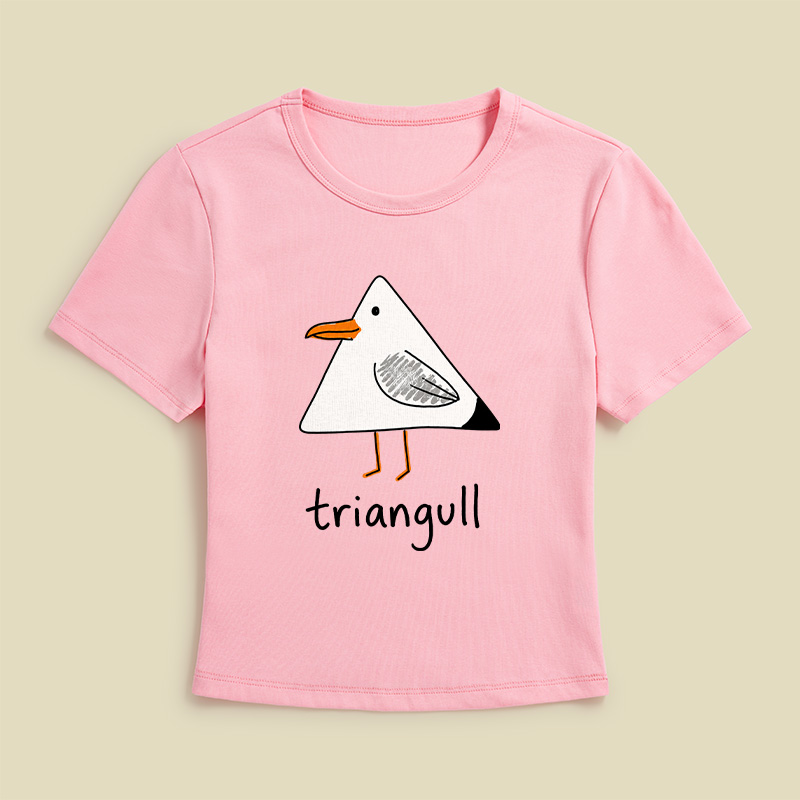 Triangull Funny Geometry Cute Triangle Seagull Bird Geek Baby Tee