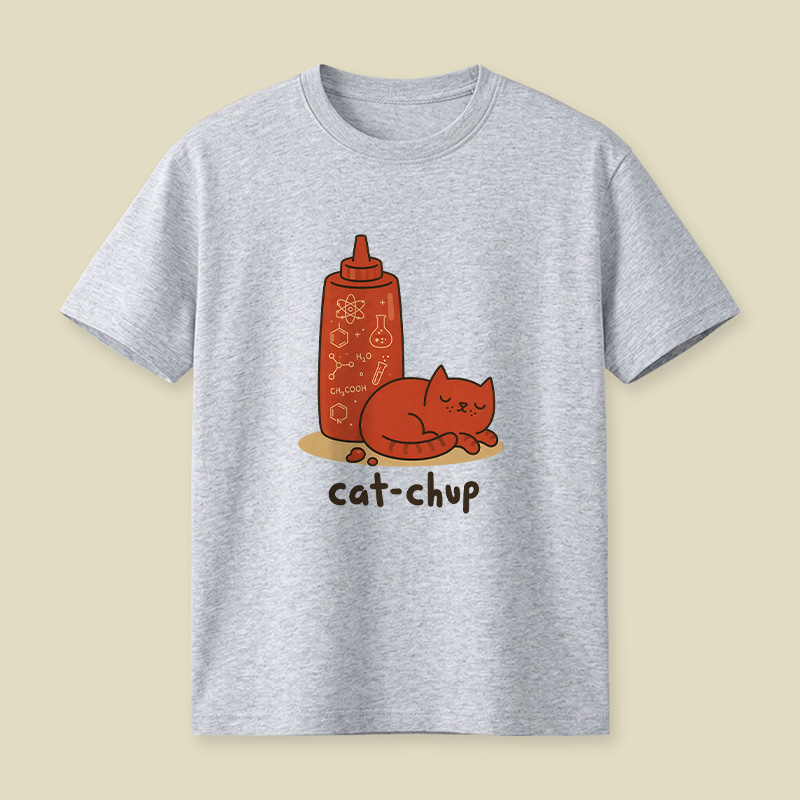 Cat-Chup Ketchup Cat Playful T-Shirt
