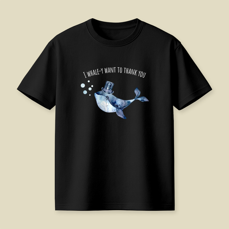 Whaley Thank You Animal Pun Playful T-Shirt